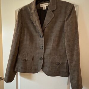 Jones New York Textured Tan Blazer